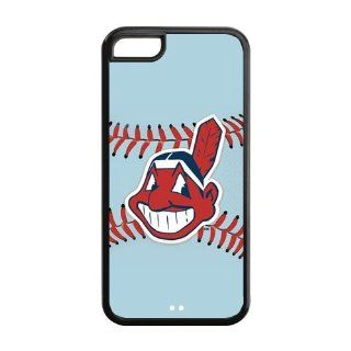 Custom MLB Cleveland Indians Inspired Design TPU Case Back Cover For Iphone 5c iphone5c NY468: Cell Phones & Accessories