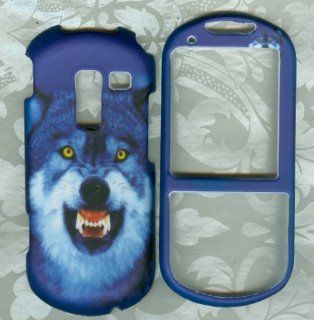 Blue Wolf Hunting Rubberized Samsung R455c Sch r455c Protector Phone Cover Ha: Cell Phones & Accessories