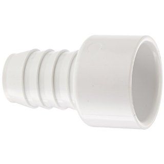 Spears 474 Series PVC Pipe Fitting, Adapter, Schedule 40, White, 1"Barbed x 1" Socket Industrial Pipe Fittings