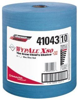 Kimberly Clark Professional   WypAll X80 Towels Wypall X80 Shop Pro Cloth Towel Blue 475/Roll   Sold as 1 Roll: Office Products