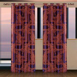 Dolce Mela DMC462 Jacquard Damask Drapery Window Treatments with Grommet Curtain Panel, Calypso   Light Blocking