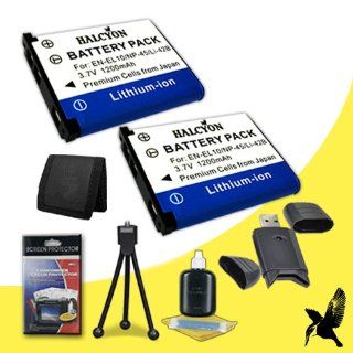 Two Halcyon 1200 mAH Lithium Ion Replacement EN EL10 Battery + Memory Card Wallet + SDHC Card USB Reader + Deluxe Starter Kit for Nikon Coolpix S200, S210, S220, S230, S3000, S4000, S500, S510, S520, S570, S5100, S60, S600, S700 Digital Cameras and Nikon E