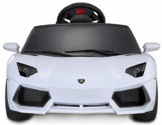 Low price of Lamborghini Aventador cars ride on car in white color: Toys & Games
