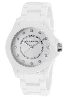 Cabochon 308  Watches,Womens Ceramique White Dial White Ceramic, Casual Cabochon Quartz Watches
