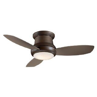 Minka Aire F519 ORB 52 inch Concept II Flush Mount Ceiling Fan, Oil Rubbed Bronze with Taupe Blades    
