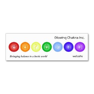 7 Chakras in a Line Business Card Template