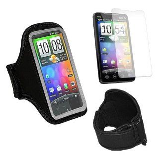 Skque Gray Sport Armband Case + cLear Screen Protector for HTC EVO 4G Android Phone: Cell Phones & Accessories