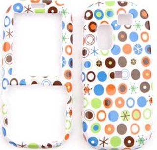 Samsung T469 Gravity 2 Colorful Cute Polka Dots on White Hard Case/Cover/Faceplate/Snap On/Housing/Protector: Cell Phones & Accessories