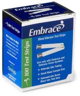 Omnis Health Embrace Blood Glucose Test Strips, 100ct Health & Personal Care