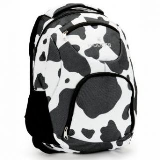 17 inch Gray White Cow Pattern Kid's Daypack Bookbag College Student School Bag: Clothing