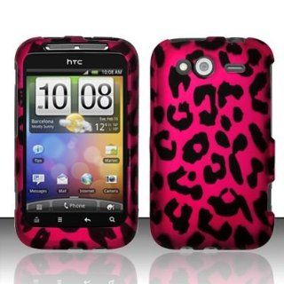 HOT PINK LEOPARD Hard Plastic Design Matte Case for HTC Wildfire S / Marvel [In Twisted Tech Retail Packaging]: Cell Phones & Accessories