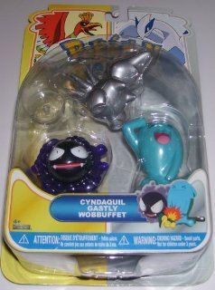 Pokemon Johto Multi Pack Action Figures   Silver Cyndaquil Gastly Wobbuffet: Toys & Games