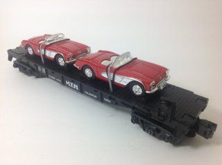 MTH RAIL KING, 30 7624, MTH AUTO TRANSPORT FLATCAR WITH ERTL '64 CORVETTES: Toys & Games