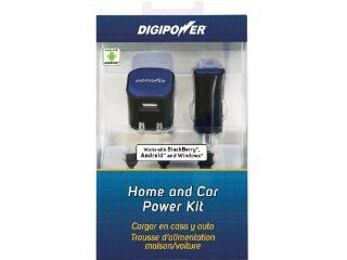 DigiPower SP PK501 Smartphone Home and Car Charger Kit with 1 Amp Rapid Wall and Car Chargers for Android, BlackBerry and Windows Smartphones   Retail Packaging   Black Cell Phones & Accessories
