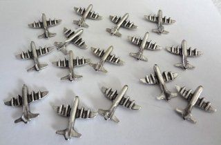*NEW ITEM* Airplane Push Pins, Antique silver, T 503AS, set of 15 : Tacks And Pushpins : Office Products