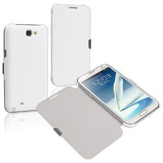 eForCity Leather Case with Magnetic Flap Compatible with Samsung© Galaxy Note II N7100, White: Cell Phones & Accessories