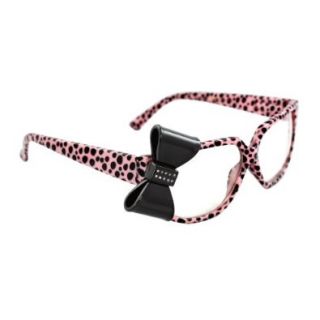 MLC Eyewear W494BOWRH PKPDCL Wayfarer Fashion Sunglasses Pink Black Frame Clear Lenses Design with 3D Black Bow Tie. Shoes