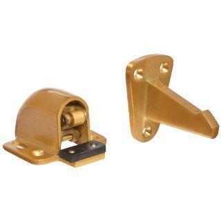 Rockwood 494R.10 Bronze Wall Mount Automatic Door Holder with Stop, Satin Clear Coated Finish, 3 3/4" Wall to Door Projection, Includes Fasteners for Use with Solid Wood Doors and Masonry Walls: Industrial Hardware: Industrial & Scientific