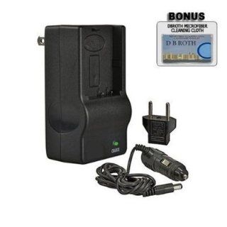 Replacement Rapid Battery Charger (Incl. Car and European Plug Adapters) For The Panasonic Lumix DMC ZR3, ZX3, ZS5, ZS7, TZ8, TZ10 Digital Camera : Camera & Photo