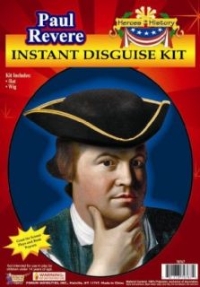 Forum Novelties Men's Heroes In History Instant Disguise Kit Paul Revere, Multi, One Size: Mens: Clothing
