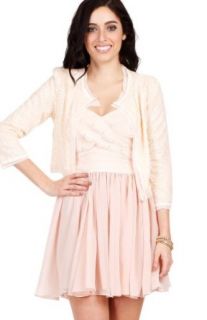 DAILYLOOK Women's, Sequin Trim Jacket, peach, L at  Womens Clothing store