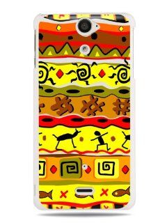 GRV Premium Case 'African Safari Tribal Pattern' Design for Sony Ericsson Xperia V LT25i (Best Quality Designer Print on White Hard Cover): Electronics