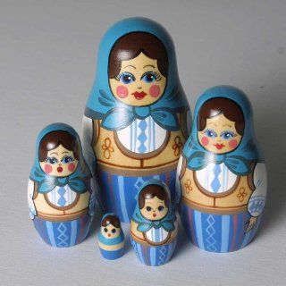 Counting Blue Nesting Doll: Toys & Games