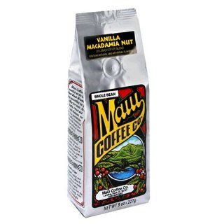 Maui Coffee Company 20% Maui Blend Vanilla Macadamia Nut Coffee (Whole Bean), 7 Ounces (Pack of 3) : Roasted Coffee Beans : Grocery & Gourmet Food