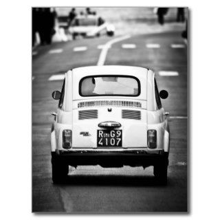 Fiat 500 in Rome, Italy Postcard