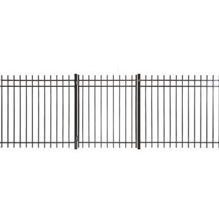 Merchants Metals Black Galvanized Steel Fence Gate (Common: 48 in x 42 in; Actual: 46 in x 38 in)
