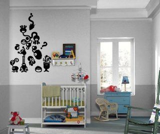 Little Monsters Children Million Questions Kids Room Wall Mural Vinyl Art Sticker M319   Wall Decor Stickers