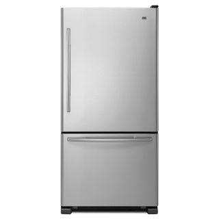 Maytag 21.9 cu ft Bottom Freezer Refrigerator with Single Ice Maker (Stainless Steel) ENERGY STAR
