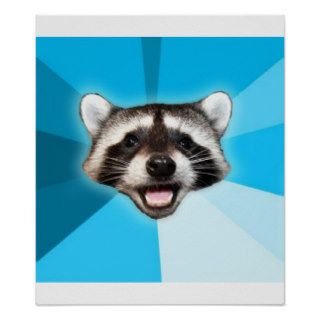 Lame Pun Bad Joke Raccoon Advice Animal Meme Print