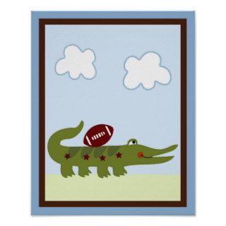 Safari Team Sports Alligator Wall Art Poster/Print