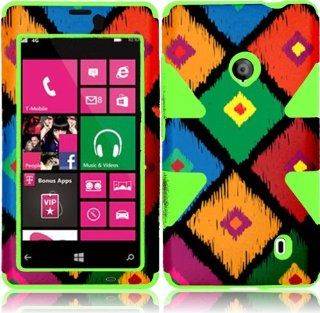 Nokia Lumia 521 ( AT&T , Metro PCS , T Mobile ) Phone Case Accessory Colorful Artistic Wonder Dual Protection D Dynamic Tuff Extra Strong Cover with Free Gift Aplus Pouch Cell Phones & Accessories