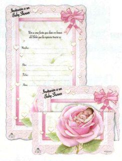 100 Tri Fold Baby Shower Invitations in Spanish   Baby Girl, 5.25" x 7" Health & Personal Care