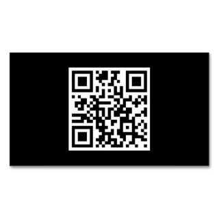 Custom QR Code Modern Black Business Cards