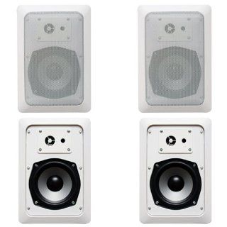 Acoustic Audio CS IW520 2PR 200 Watt 5.25" 2 Way Home Theater In Wall/Ceiling Speakers (2 Pair): Electronics