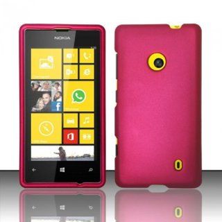 Nokia Lumia 521 Case Pinky Pink Hard Cover Protector (T Mobile) with Free Car Charger + Gift Box By Tech Accessories: Cell Phones & Accessories