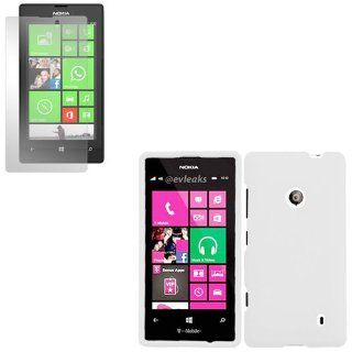 iFase Brand Nokia Lumia 521 Combo Rubber White Protective Case Faceplate Cover + LCD Screen Protector for Nokia Lumia 521: Cell Phones & Accessories