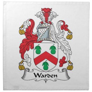 Warden Family Crest Cloth Napkin