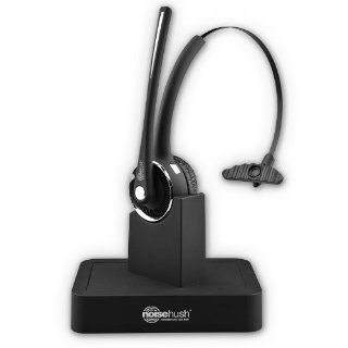 NoiseHush N780 11911 Over The Head Multi Point Bluetooth Headset with Charging Base for All Cell Phones and Apple iPad/iPhone   Retail Packaging   Black: Cell Phones & Accessories
