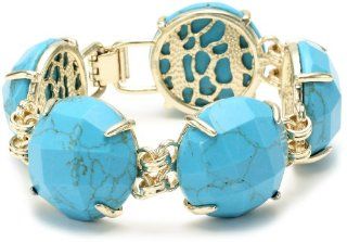 Kendra Scott "Signature" Cassie Turquoise Link Bracelet, 8": Jewelry