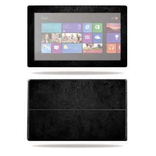MightySkins Protective Skin Decal Cover for Microsoft Surface Pro Tablet Sticker Skins Black Leather: Electronics