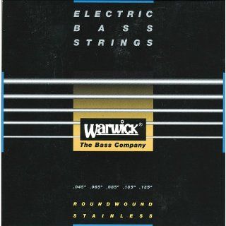 Warwick Black Label Stainless Medium 5 String Bass Strings: Musical Instruments