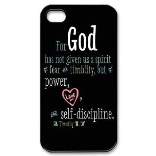 Personalized Bible Verse Hard Case for Apple iphone 4/4s case BB531: Cell Phones & Accessories