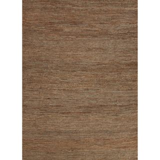 Hand woven Naturals Solid Pattern Brown Rug (2 X 3)