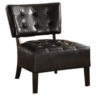 Hokku Designs Madrid Leatherette Slipper Chair IDF AC6022 BK Color Black