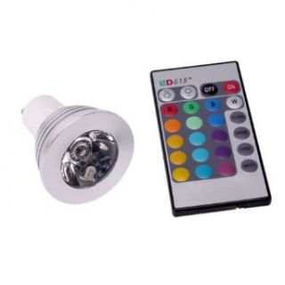 3w Gu10 Remote Control RGB LED Bulb 16 Color Changing Flash Lamp Spot Light   Led Household Light Bulbs  