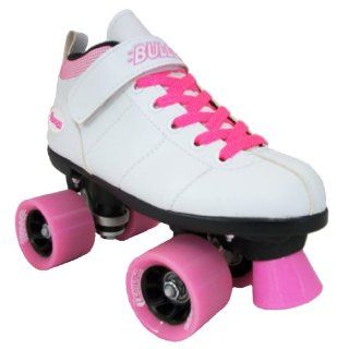 Chicago Bullet White Speed Skates   Chicago Speed Skates   Pink Laces : Speed Roller Skates : Sports & Outdoors